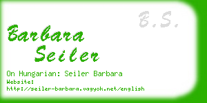 barbara seiler business card